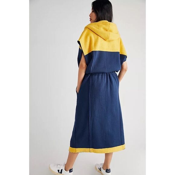 Free People x We The Free Cool Cool Colorblock Vest Sweater Zip Up Hoodie $198 - Picture 3 of 6